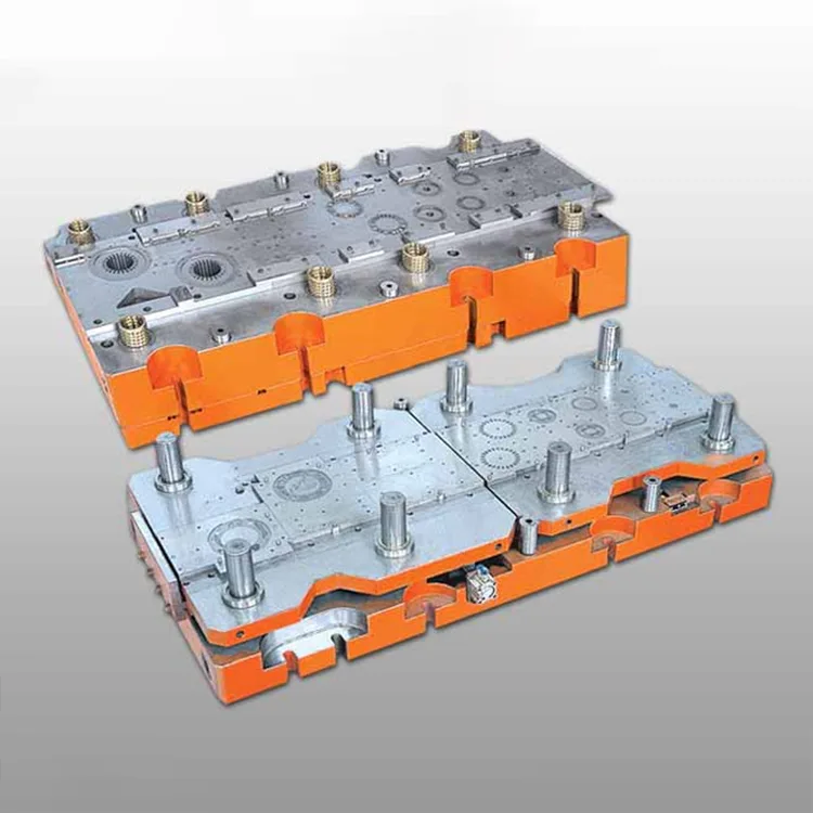 Troquel progresivo de doble fila para núcleo de compresor de CA